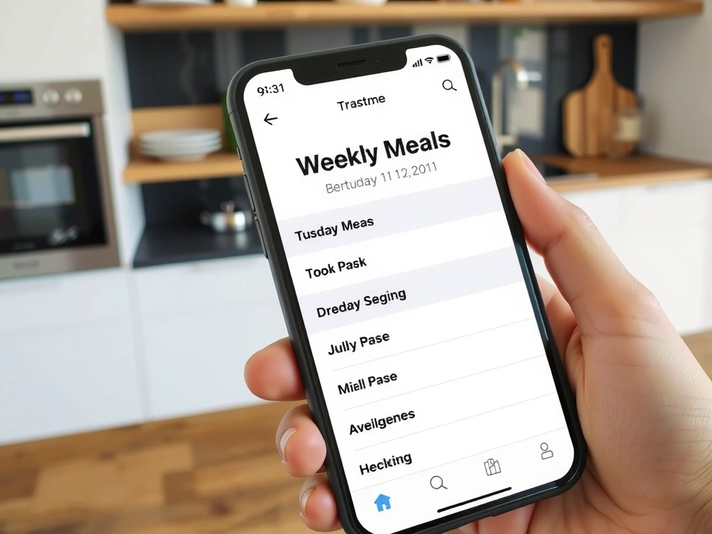 Digitaler Ernährungsplan auf Smartphone