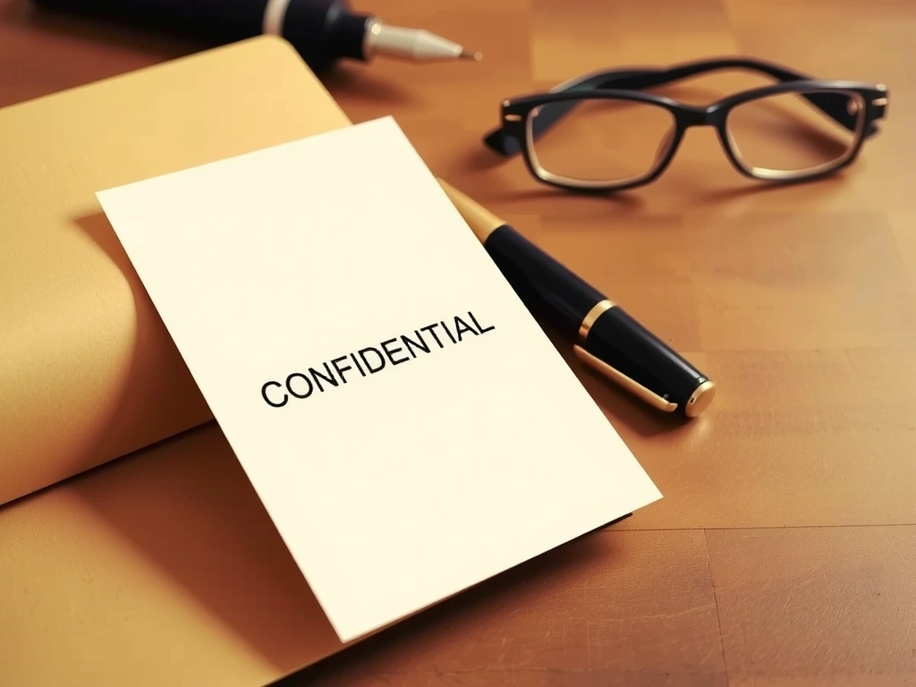 Versiegelte Akte mit privaten Dokumenten